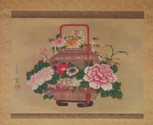 Basket of flowers, 1837 by Abe Kan Torin